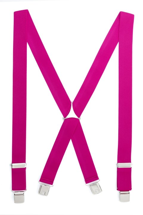 Tirante de Hombre tipo cruceta Liso Magenta C-15