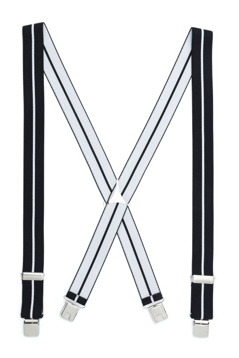 Tirante de Hombre tipo cruceta Estampado Negro C-131