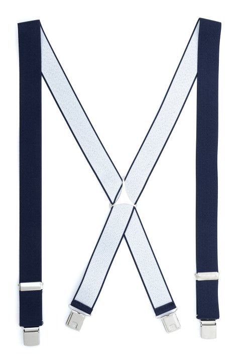 Tirante de Hombre tipo cruceta Liso Marino C-04